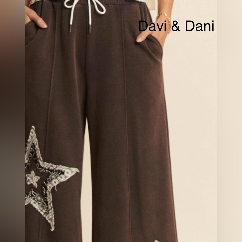 BPB13-5🤎🤍DAVI & DANI delicious Chocolate Star embellished denim perfect day2date - Picture 2 of 9